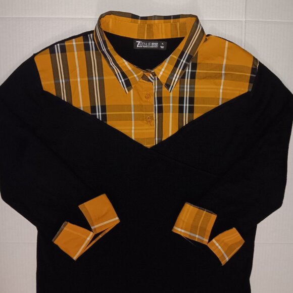 7TH AVENUE NY & COMPANY KNIT/ WOVEN TOP - Picture 6 of 13